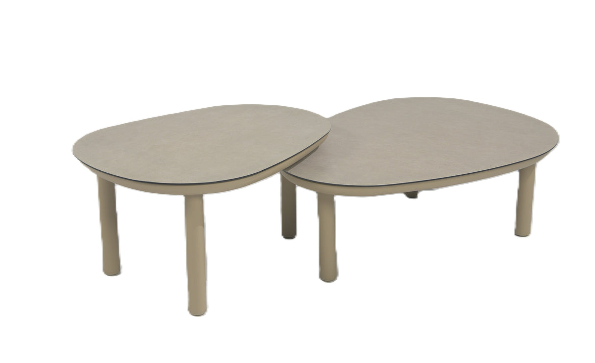 4 Seasons Outdoor Monroe Coffee Table set of 2 Latte
