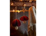 18cm Burgundy Paper Mushroom Hanging Decoration by Kaemingk