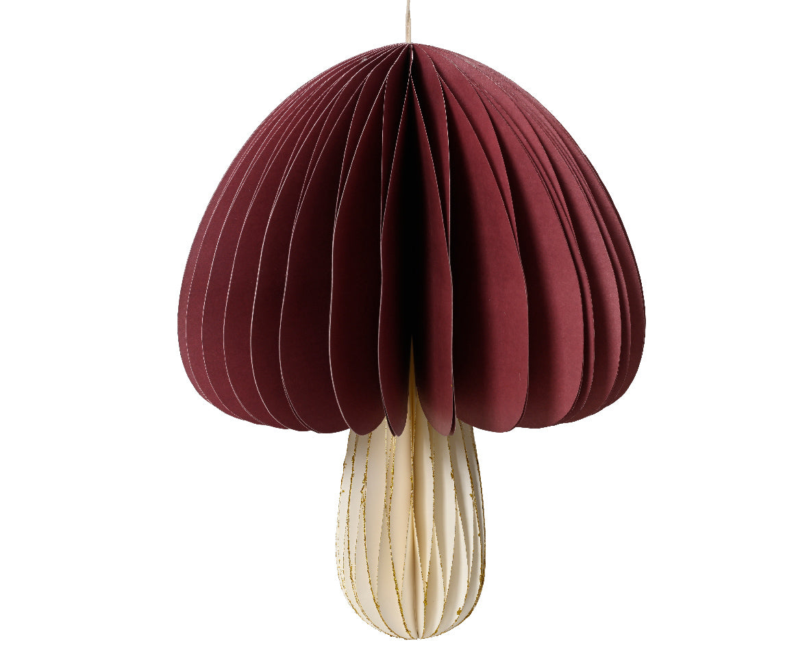 26cm Dark Mauve Mushroom Decoration Paper by Kaemingk