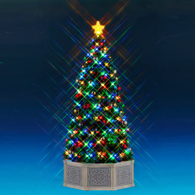 Musical Tree Incl. Adaptor 550 Ma (White) Lemax Christmas Village Sights & Sounds - Mill Race Garden Centre