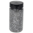 Black-grey pebble stones in a 370ml tub, natural medium grain for garden landscaping and decorative miniature village accents.
