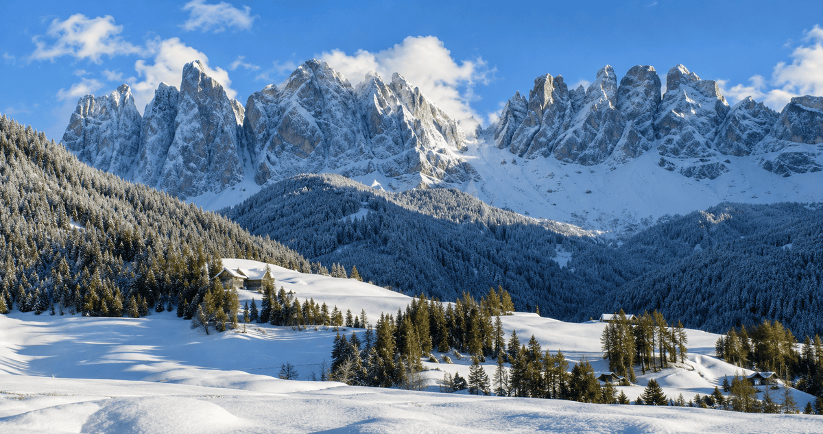 My Village Cloth Background – Dolomites (150 × 75 cm) – Lightweight Fabric Backdrop for Christmas Village Displays | MYP34