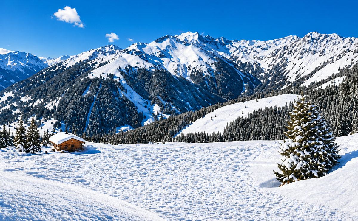 My Village Cloth Background – Winter Sport (150 × 75 cm) – Lightweight Fabric Backdrop | MYP33