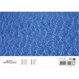 My Village Double Sided Water Sheet (29.7 × 21 cm) – Reversible Calm & Rippling Water Scenery Sheet for Christmas Village Lakes & Rivers | MYD97