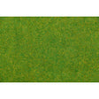 Light green artificial grass mat by Mill Race Garden Centre, flexible landscaping sheet for miniature village landscapes, 30x20 cm.