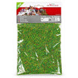 Medium green and multicolour scatter for miniature village landscapes, 50g pack of decorative ground cover from Mill Race Garden Centre
