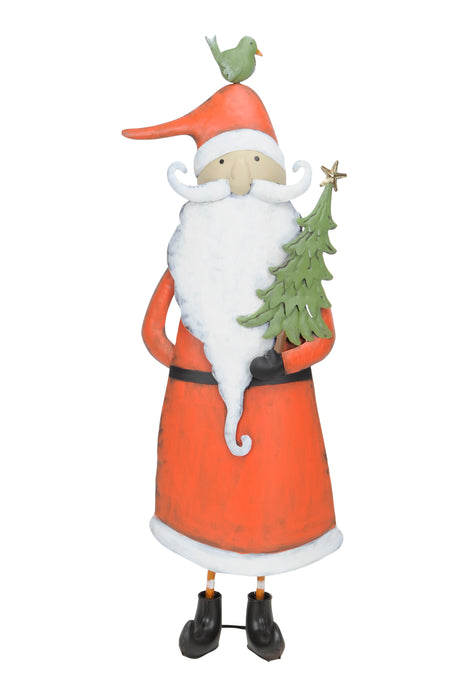 77cm Santa Holding a Christmas Tree Ornament - Mill Race Garden Centre