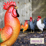 Large Metal Red Cockerel by Primus - Mill Race Garden Centre