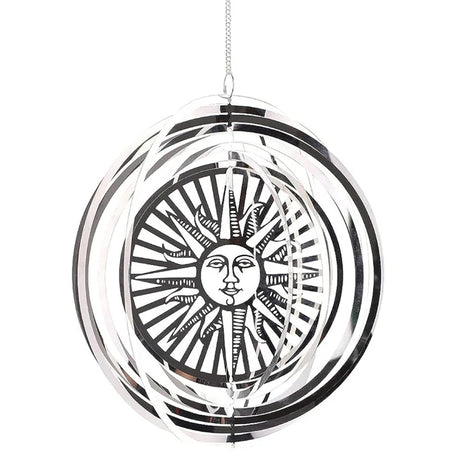 Sun Stainless Steel Hanging Wind Spinner by Primus - Mill Race Garden Centre
