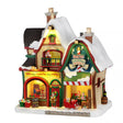Lemax North Pole Christmas Supply illuminated building from the Lemax Christmas Village collection, featuring festive holiday decor.