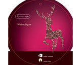 Outdoor Micro LED Wicker Reindeer with Steady Warm White Lights by Kaemingk