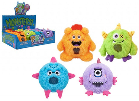 8cm Pbj's Plush Ball Jelly Monster Assorted - Mill Race Garden Centre