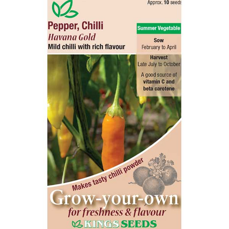 Pepper Chilli Havana Gold - Mill Race Garden Centre