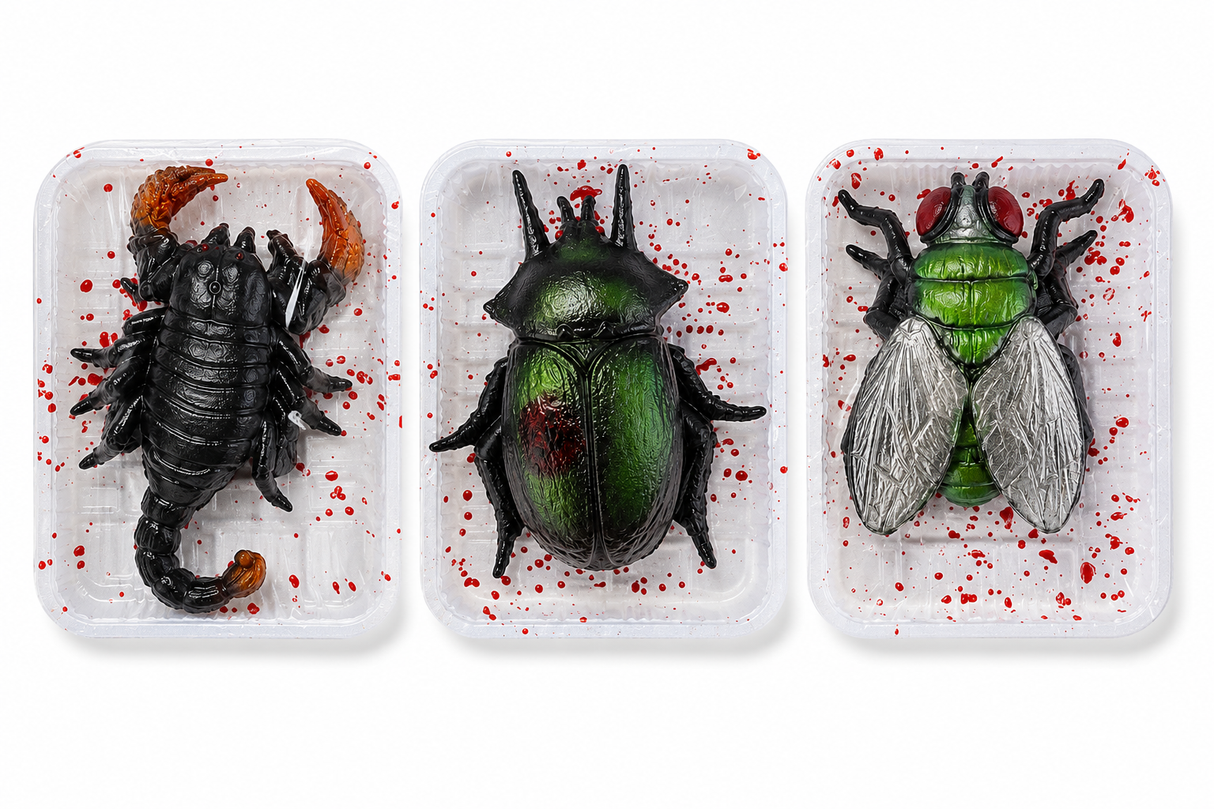 Spooky Halloween Insect Toy Decoration – Assorted Creepy-Crawlies (Sold Individually)