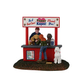 Lemax Puppy Kissing Booth Christmas Village table accent featuring a cute puppy at a festive kissing booth display
