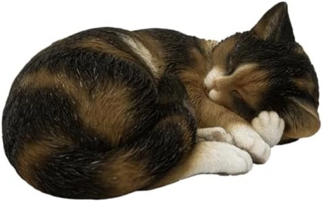 Real Life Sleeping Cat Tortoiseshell D by Vivid Arts - Mill Race Garden Centre
