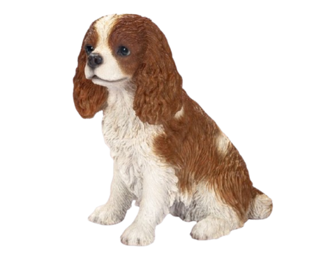 King Charles Spaniel Real Life Resin Ornament by Vivid Arts - Mill Race Garden Centre