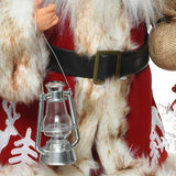 Decorative Santa Ornament with Deer Jacket by Kaemingk - Mill Race Garden Centre