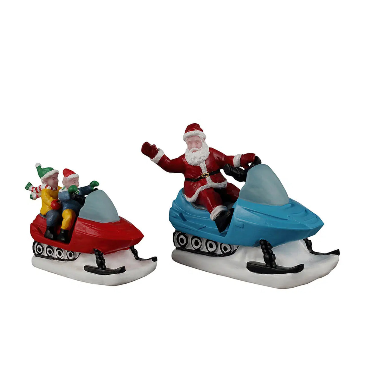 Lemax Santa's Day Off set of 2 Christmas village figurines featuring Santa relaxing and enjoying holiday cheer.