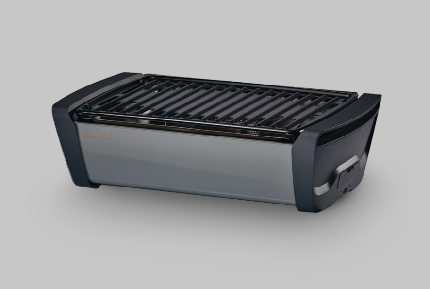 Enders Aurora Grey Tabletop Charcoal BBQ – Low-Smoke Portable Grill - Mill Race Garden Centre