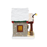 Lemax Ski Shop Christmas Village table accent featuring a festive ski shop scene with winter decorations and holiday charm