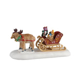 Lemax Christmas Village sled of toys table accent with miniature decorative sled and toy figures for holiday display