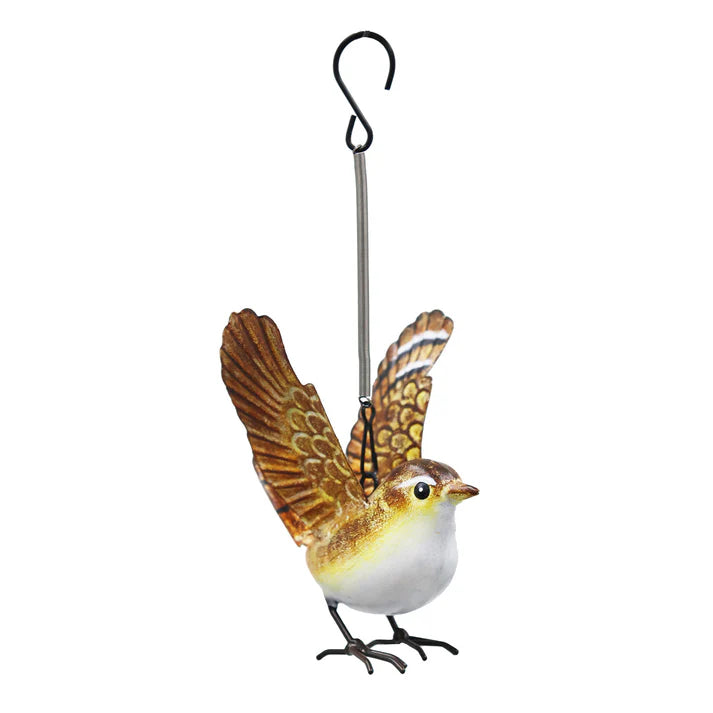 Small Metal Hanging Wren by Primus - Mill Race Garden Centre