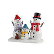 Lemax Snowman Family figurine from Christmas village collection featuring a cheerful snowman family scene.
