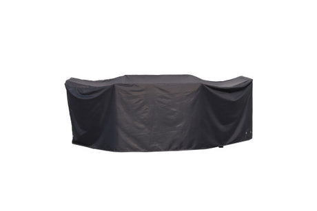 Hartman Sonas 6-seat rectangular dining set cover protecting outdoor furniture from weather elements.