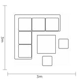 Hartman Sonas square casual dining set with aluminium garden furniture and adjustable table, ideal for outdoor lounge and dining.