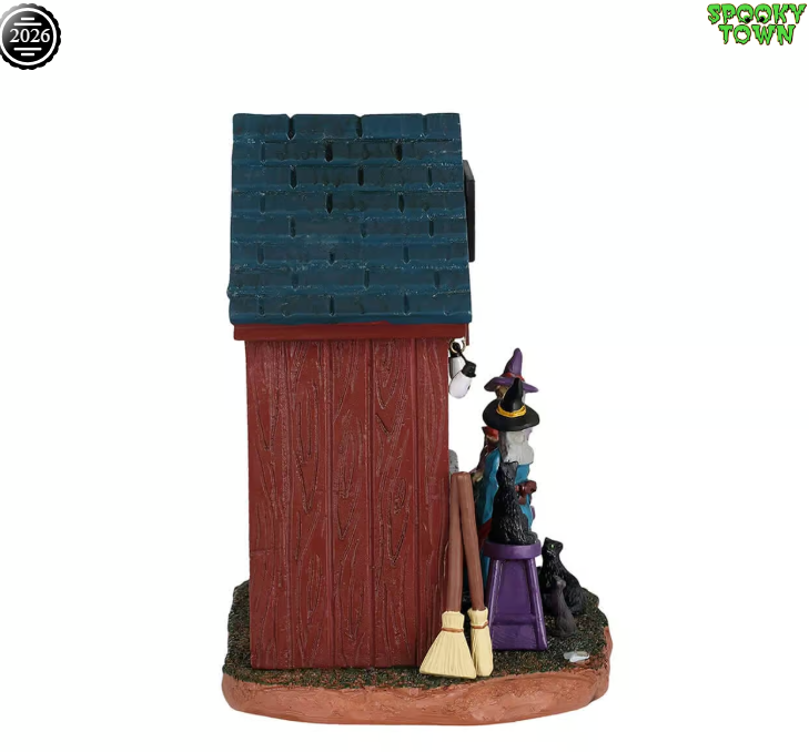 Lemax Spooky Town Spooky Spirits Cafe table accent featuring a haunted café scene with spooky decorations and miniature figures.