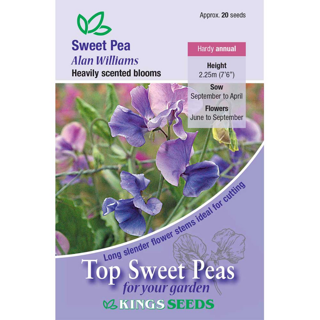 Sweet Pea Alan Williams Seeds - Mill Race Garden Centre