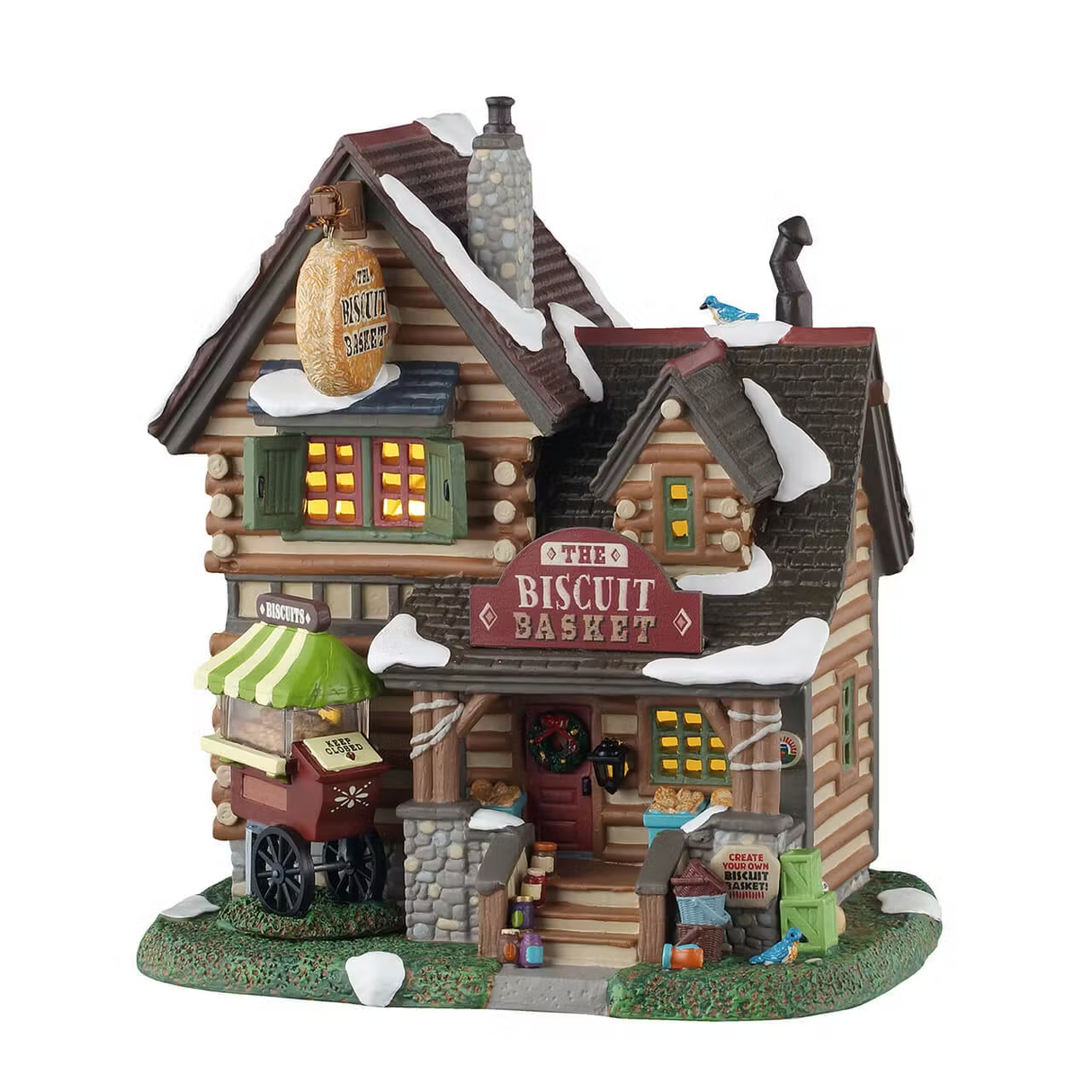 The Biscuit Basket Incl. Adaptor 100 Ma (White) Lemax Christmas Village Illuminated Building - Mill Race Garden Centre
