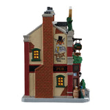 Lemax Trottin' Fox Christmas Village illuminated building with festive holiday details and detailed craftsmanship.