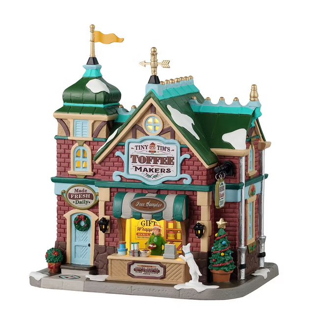 Tiny Tim's Toffee Makers Incl. Adaptor 100 Ma (White) Lemax Christmas Village Illuminated Building - Mill Race Garden Centre
