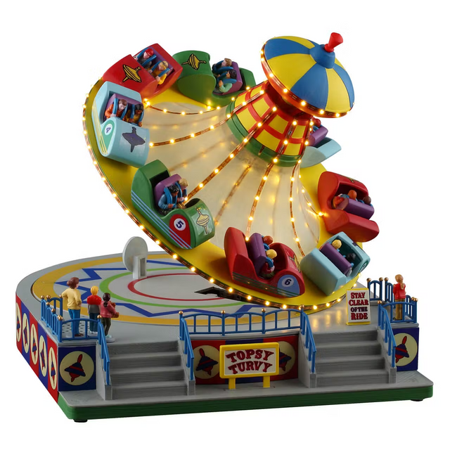 Topsy Turvy Incl. Adaptor, 550 Ma (White) Lemax Christmas Village Sights & Sounds - Mill Race Garden Centre
