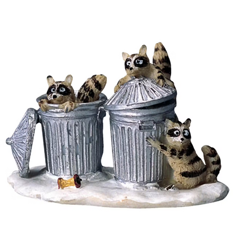 Trash Bandits Lemax Christmas Village Figurine - Mill Race Garden Centre