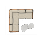 4 Seasons Outdoor Olivia modular lounge set with Monroe coffee tables, featuring metal furniture for outdoor relaxation.