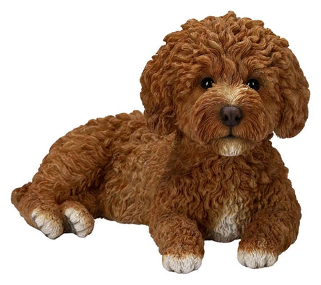 Real Life Ginger and Brown Labradoodle Size D by Vivid Arts - Mill Race Garden Centre