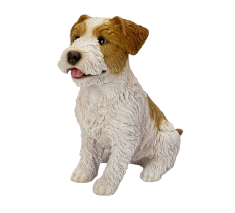 Real Life Wire Haired Jack Russell Ornament Size D by Vivid Arts - Mill Race Garden Centre