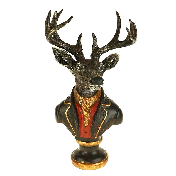 WERNS® Deer Bust Arthur Sculpture – Luxury Polyresin Designer Stag Figurine