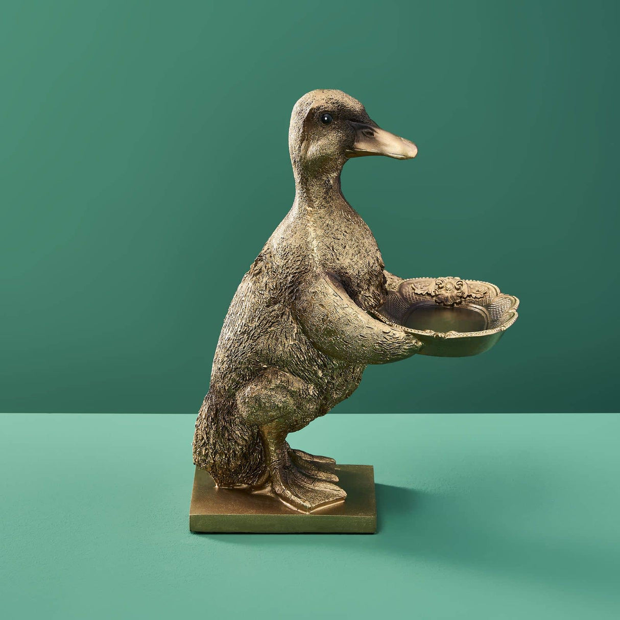 Werner Vob WERNS Son of a Duck gold card holder decorative duck ornament for home decor and gift display.