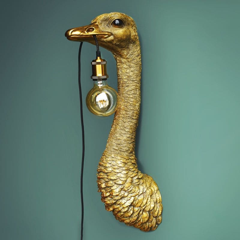 WERNS® Franz Josef Ostrich Gold Wall Lamp