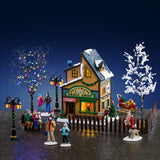 Lemax Wally's Winter Skate Shop illuminated building from the Christmas Village series, featuring festive holiday decorations and lights.