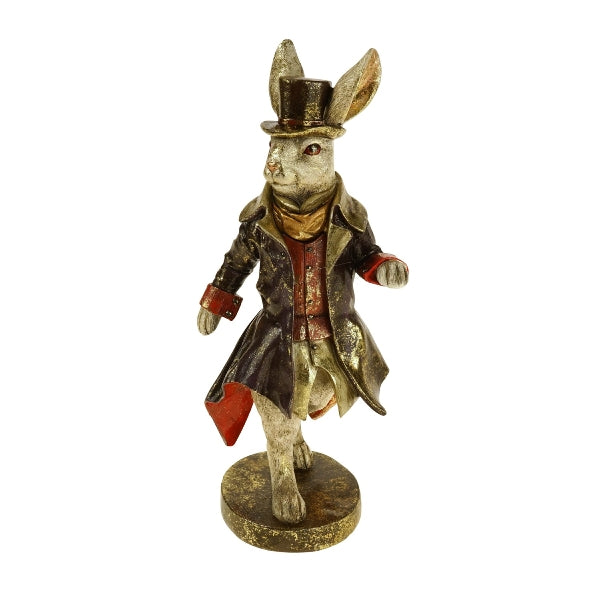 Werner Voß 33cm rabbit sculpture "Maitre d’" luxury German designer hare figurine for home decor, indoor ornament.
