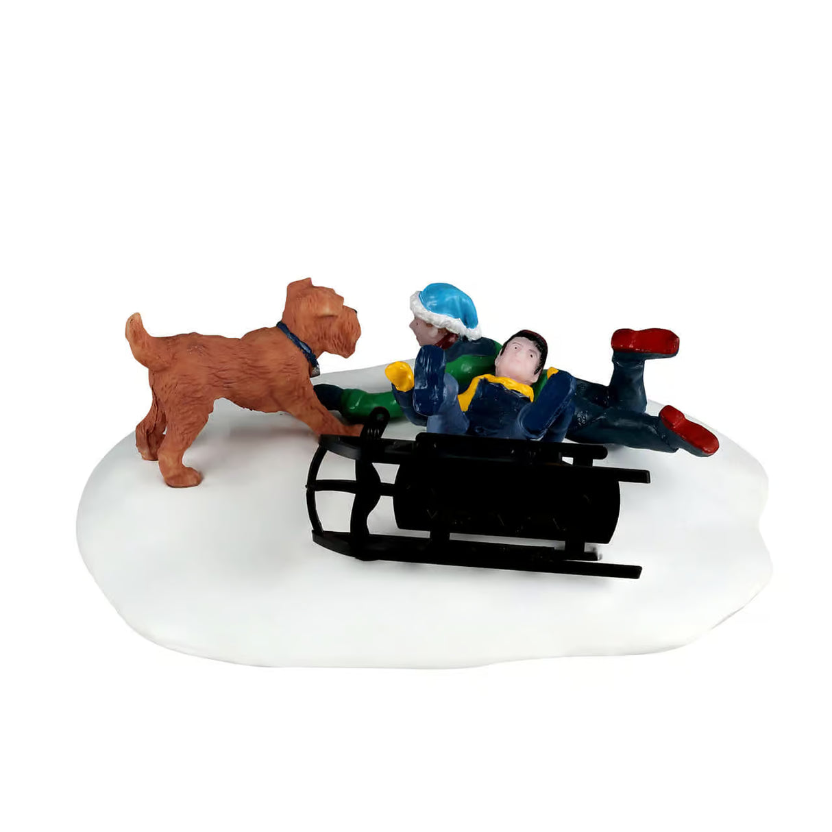 Lemax Winter Wipeout Christmas Village table accent with snow-covered buildings and winter scene decorations.