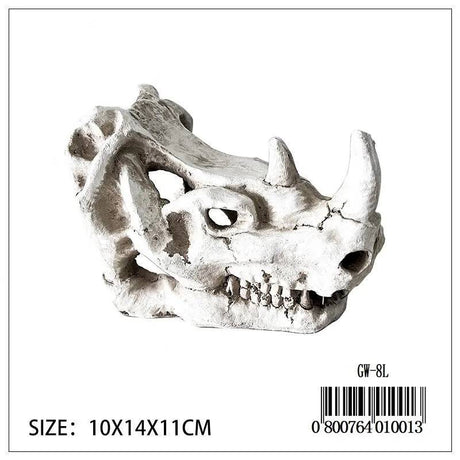 Dinosaur Skull Large Reptile Enclosure Decoration - Mill Race Garden Centre