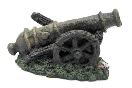 Shipwrecked Sunken Cannon Aquarium Ornament - Mill Race Garden Centre