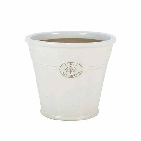 JC and Co White Cone Plant Pot 31cm - Mill Race Garden Centre