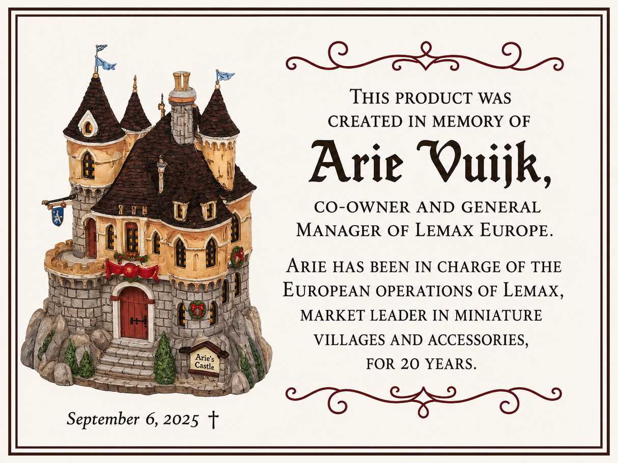 Arie's Castle Lemax Christmas Village Illuminated Building